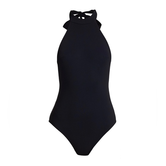 Zimmermann Halter One Piece Swimsuit in Noir - Picture 16 of 16